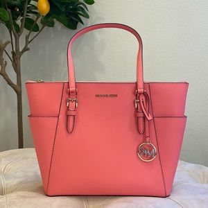 MK Michael Kors Signature Charlotte Large Zip Top Tote Bag